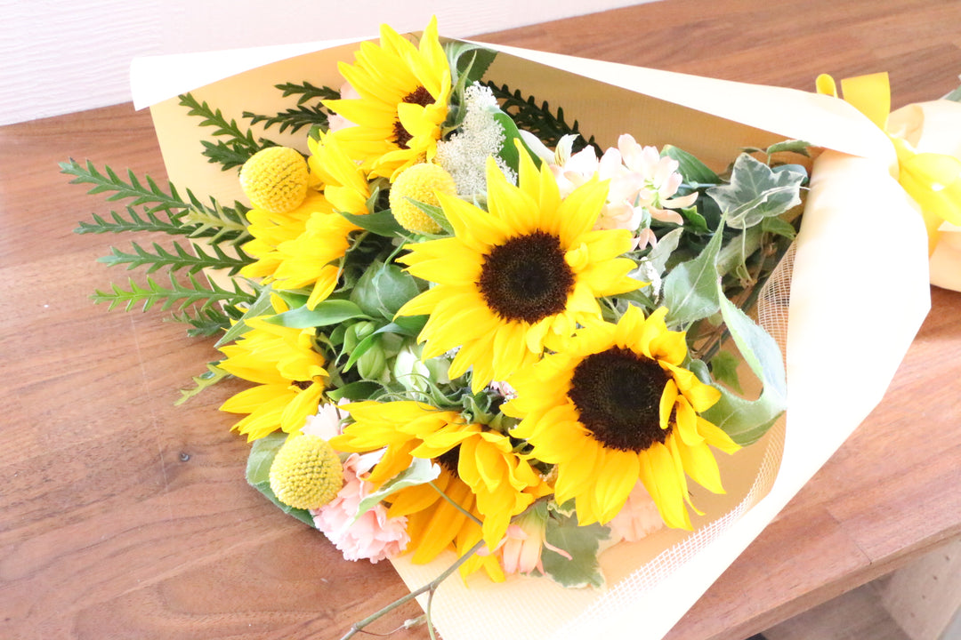 ひまわりの花束 8,000円サイズ オレンジ色