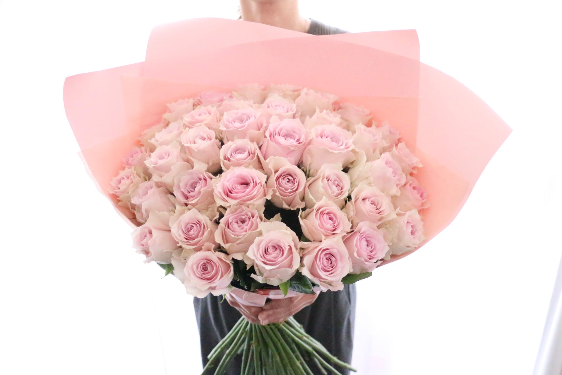ともこページ ピンクの花束 3点 40本のピンク色のバラの花束-あなたに真実の愛を誓います – 花・花束の