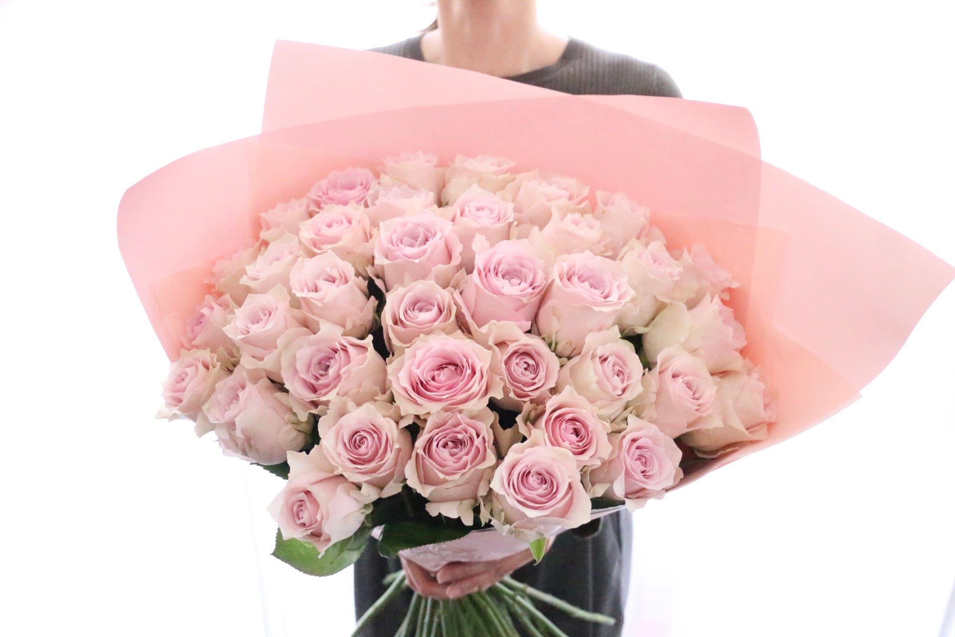 珍しい花束接ぎ木した物35cm Rome@o (Pink Juli@et)) 36本のピンク色のバラの花束-ロマンチック – 花・花束の通販サイト