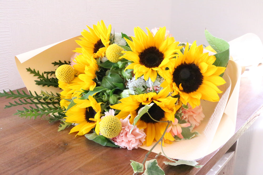 ひまわりの花束 8,000円サイズ オレンジ色