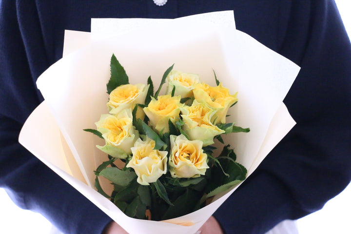 黄色いバラの花束(8本)-あなたの思いやりに感謝します