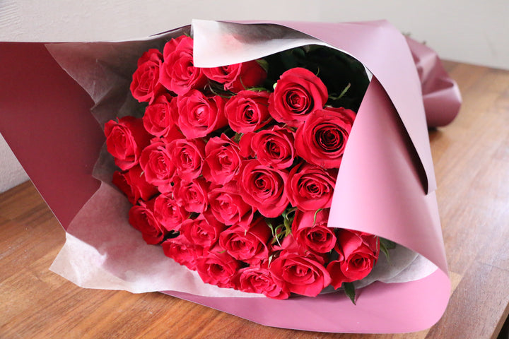 29本の赤いバラの花束