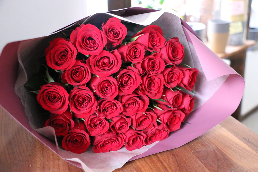 29本の赤いバラの花束