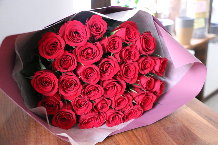 29本の赤いバラの花束