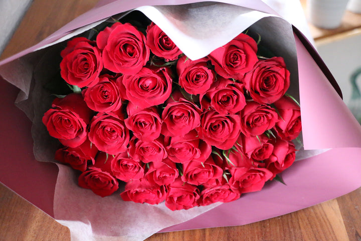 29本の赤いバラの花束