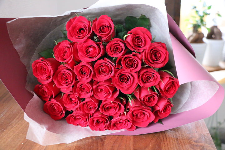 29本の赤いバラの花束