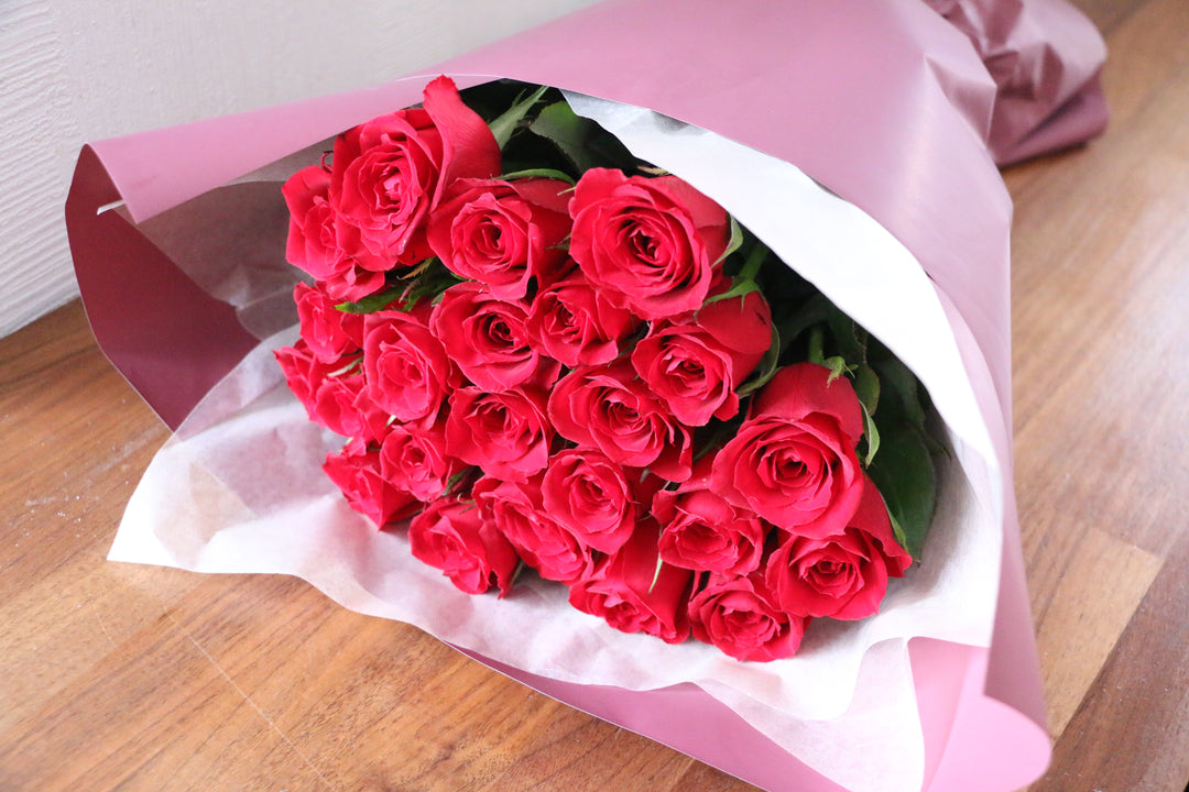 23本の赤いバラの花束