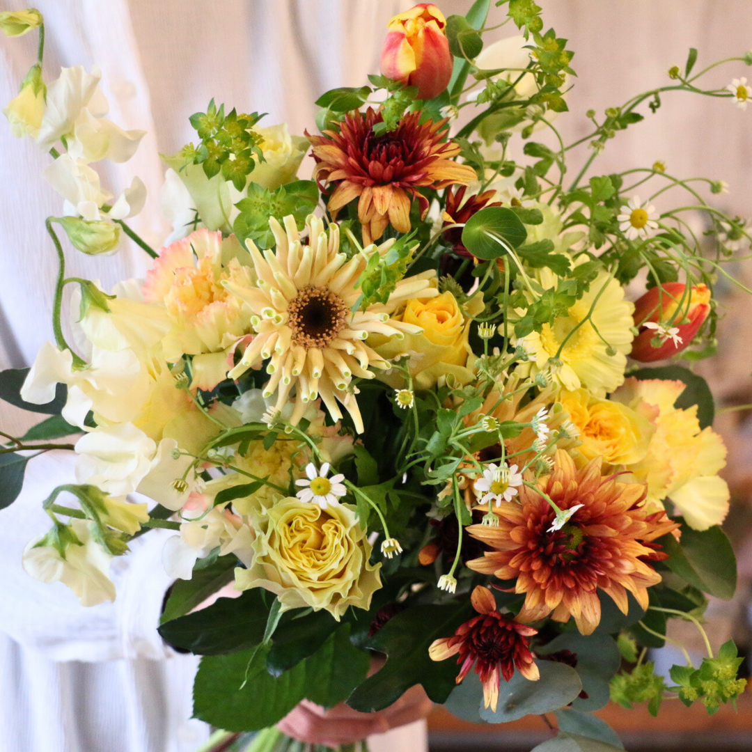 黄色・オレンジの花束・ブーケ