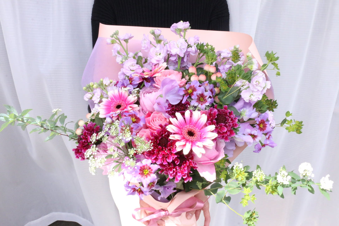 紫色の花束・ブーケ