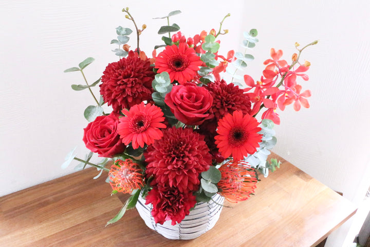 赤色のアレンジメント 9,000円
