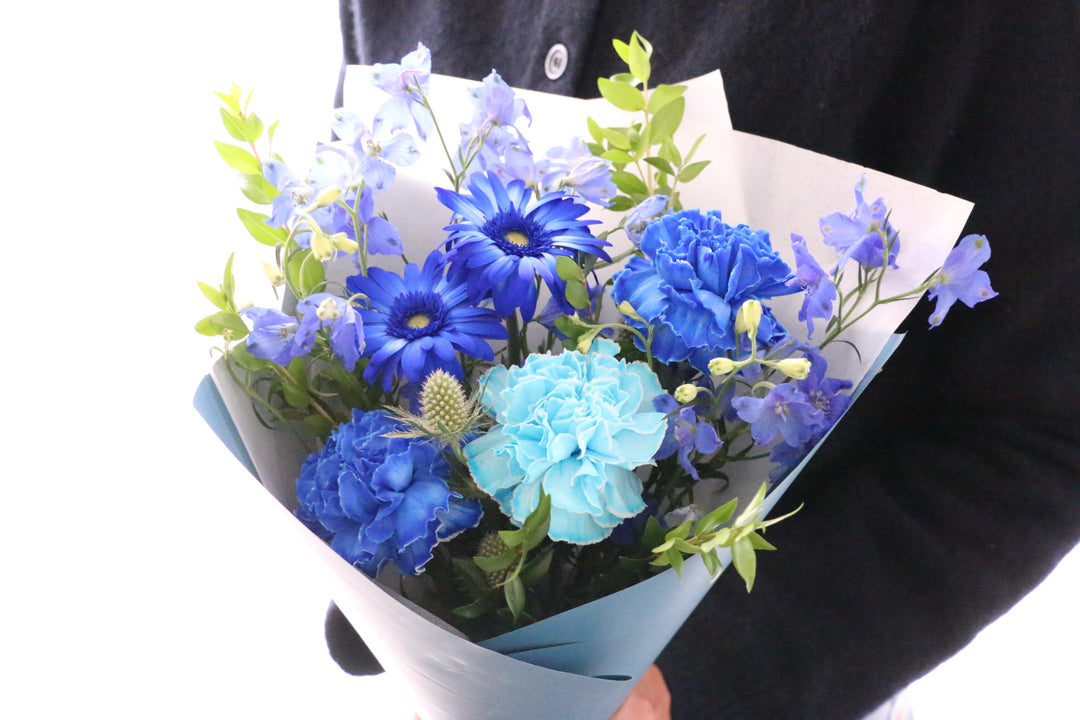 水色・青・白の花束 4,000円