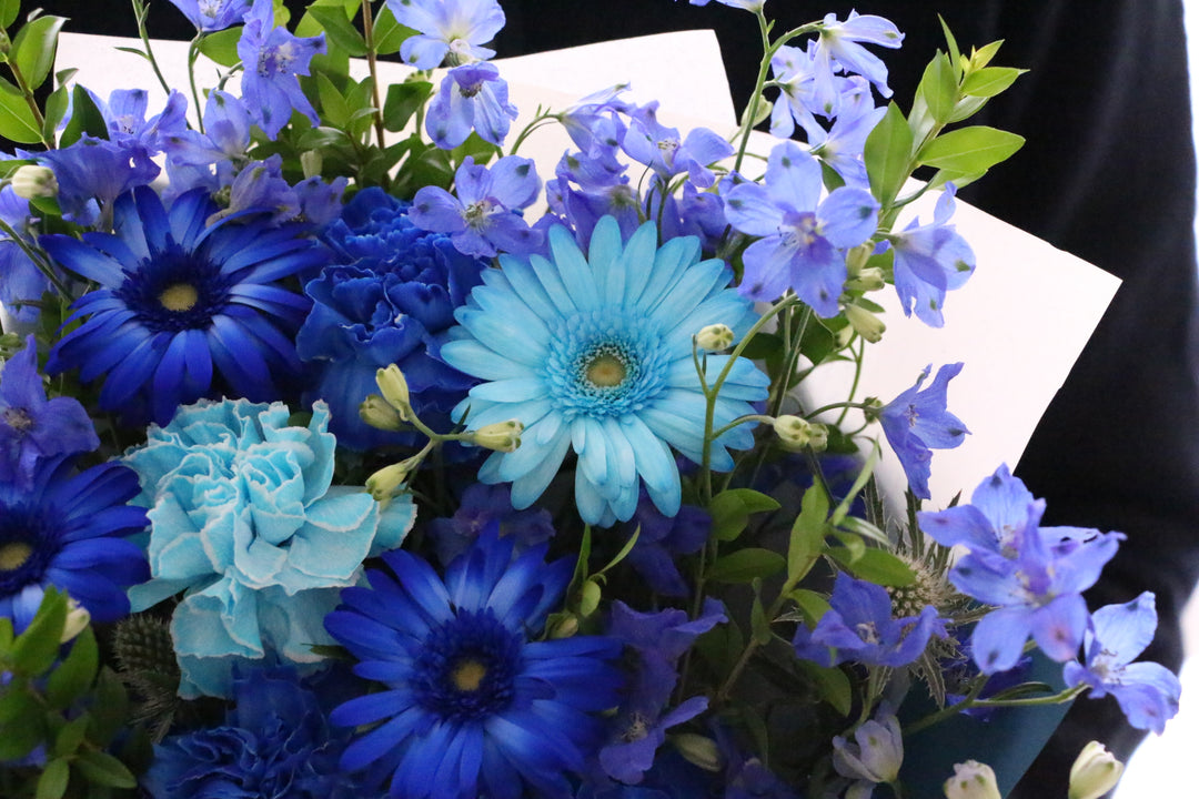 水色・青・白の花束 8,000円
