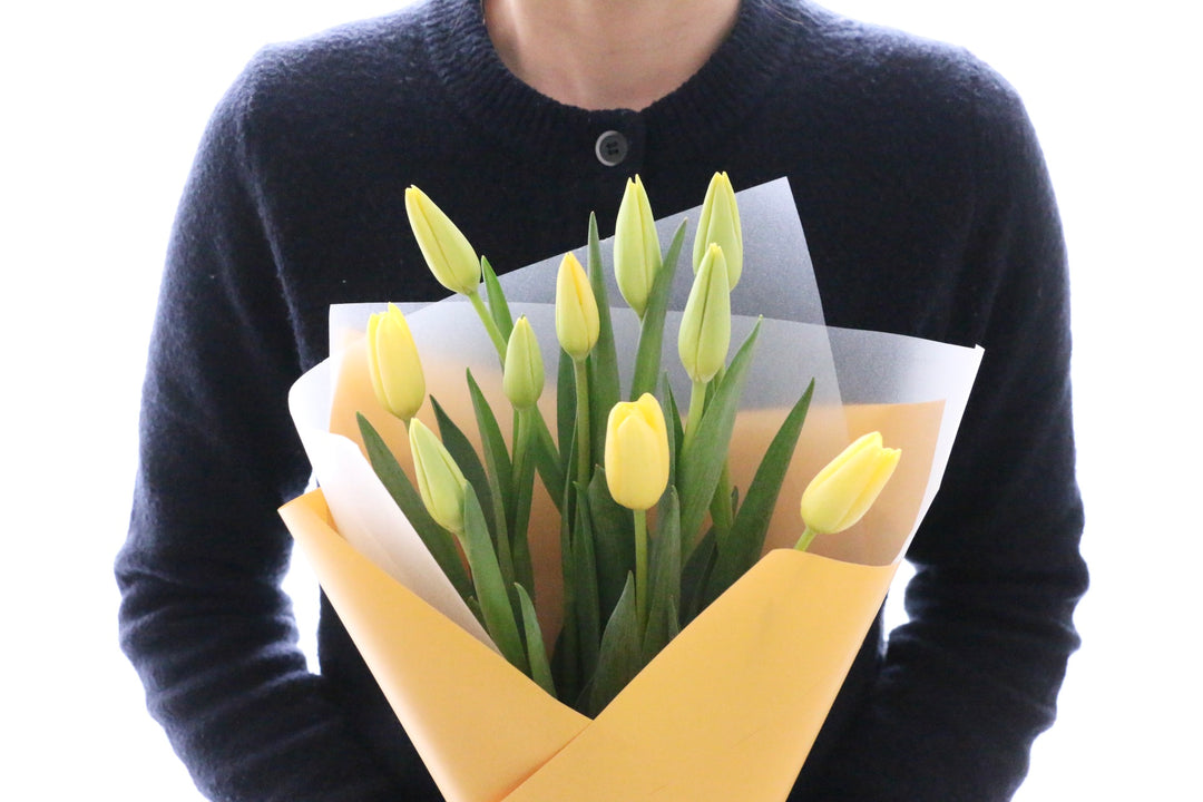 黄色のチューリップの花束（10本）