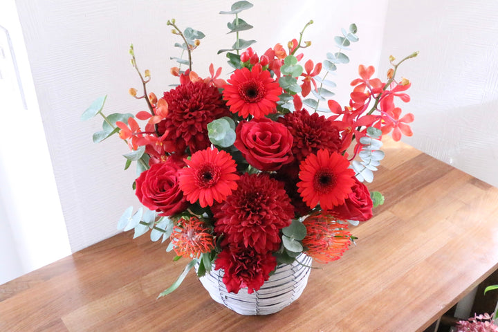 赤色のアレンジメント 10,000円