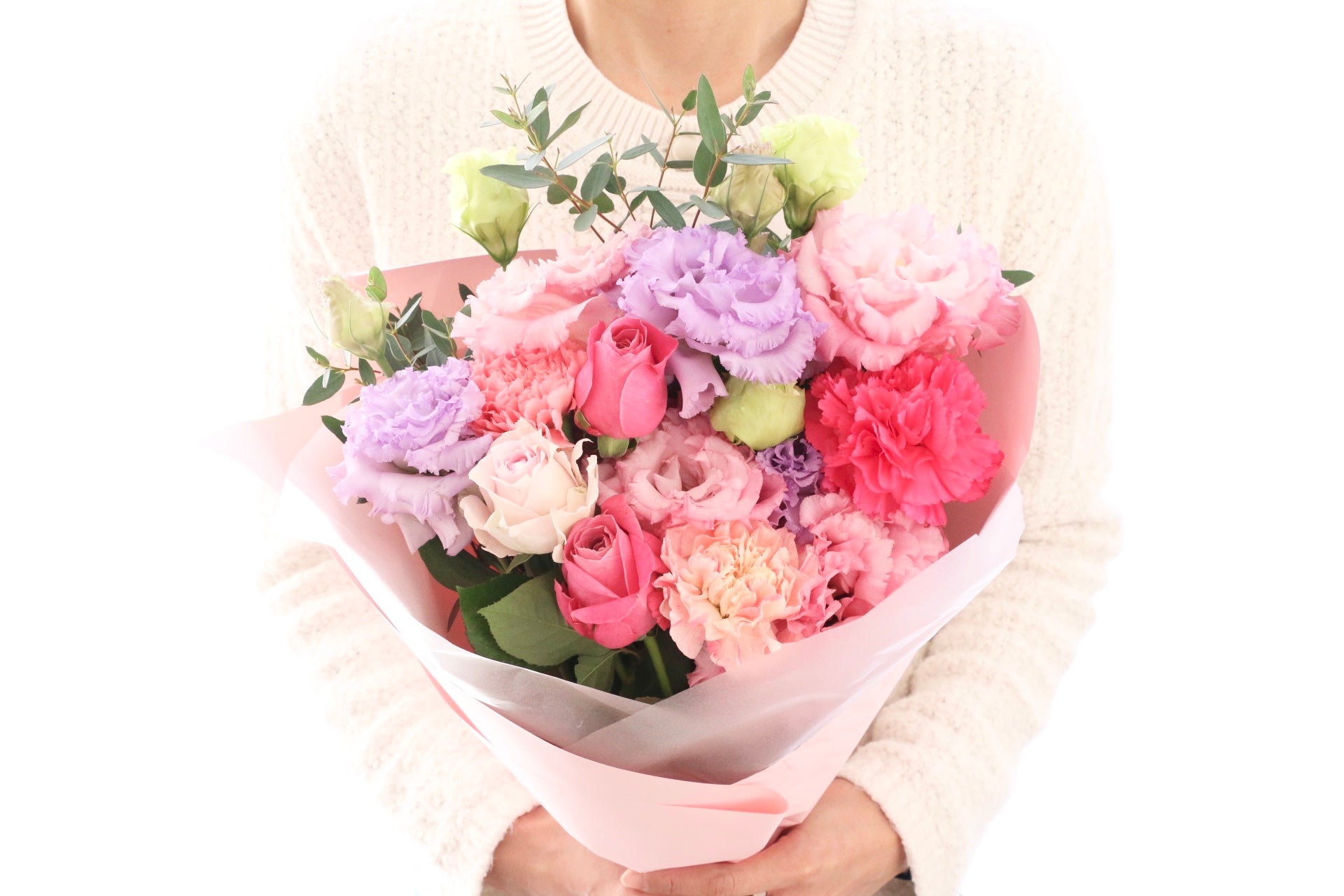 紫・ピンクの花束 6,000円 – 花・花束の通販サイト｜HanaTaku