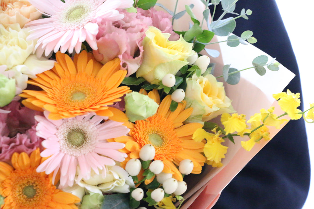 ピンク・黄色の花束  12,000円