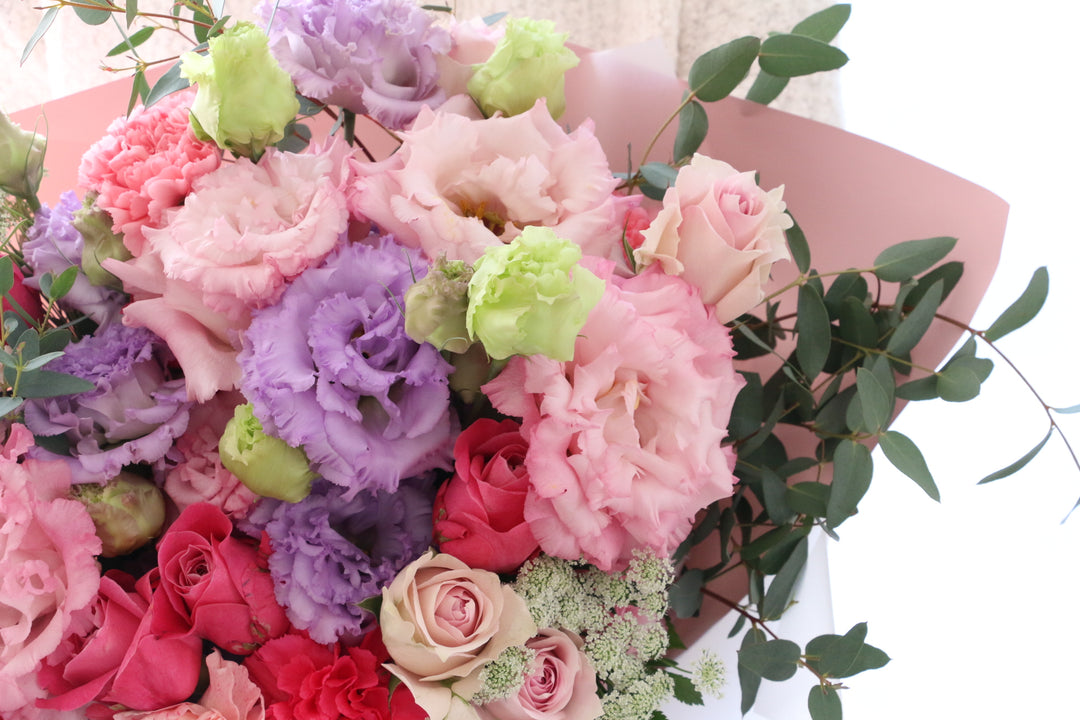 紫・ピンクの花束 15,000円