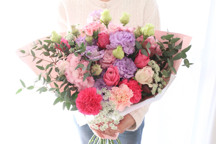 紫・ピンクの花束 12,000円