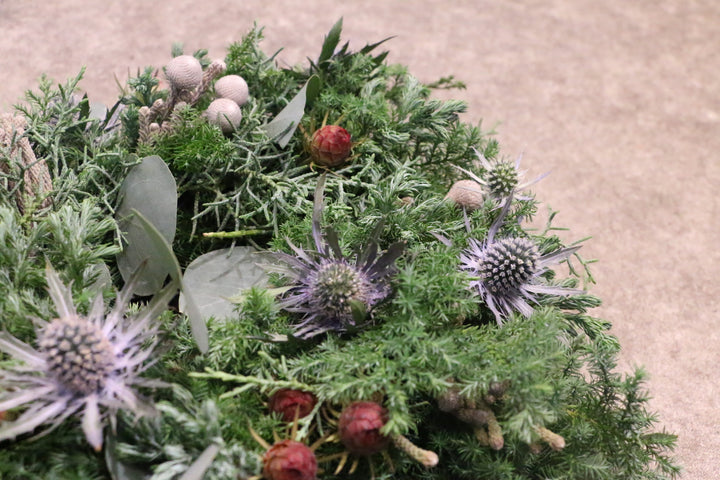 フレッシュクリスマスリース 生花 グリーン Sサイズ