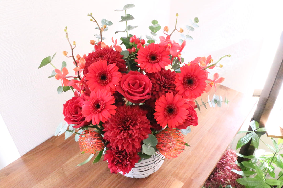 赤色のアレンジメント 12,000円