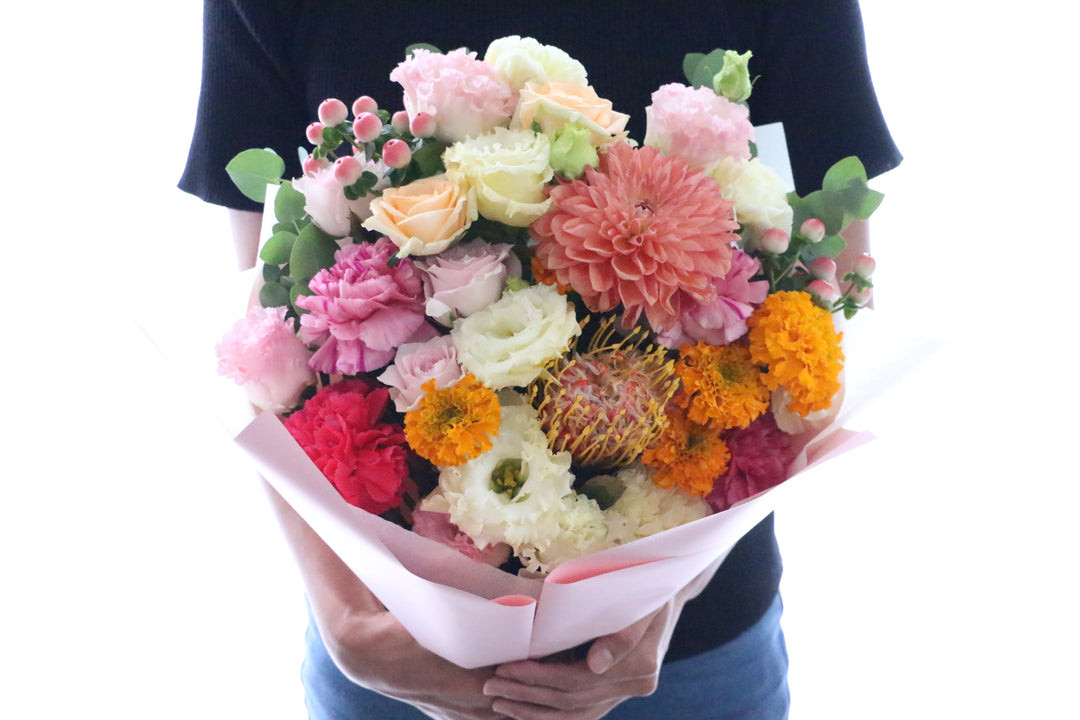 ピンク・黄色の花束 15,000円