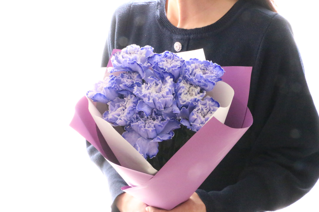 紫のカーネーションの花束（10本）