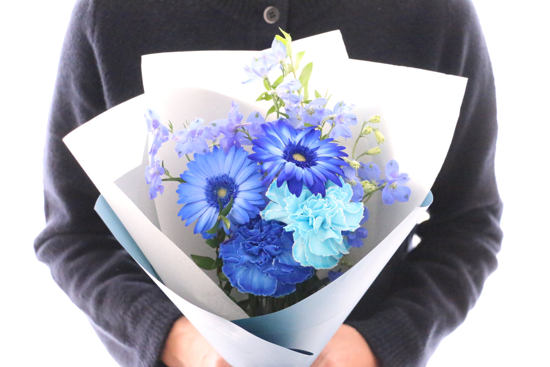 水色・青・白の花束 3,000円