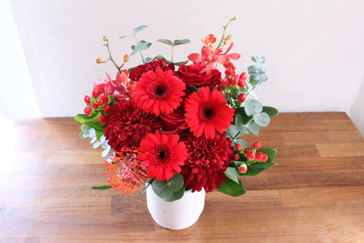 赤色のアレンジメント 7,000円