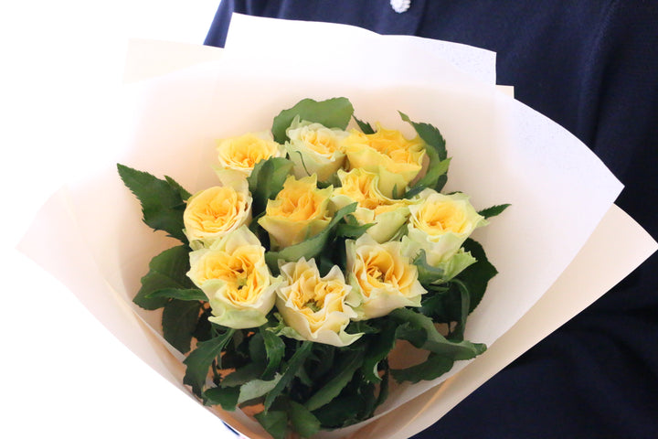 黄色バラの花束（10本）