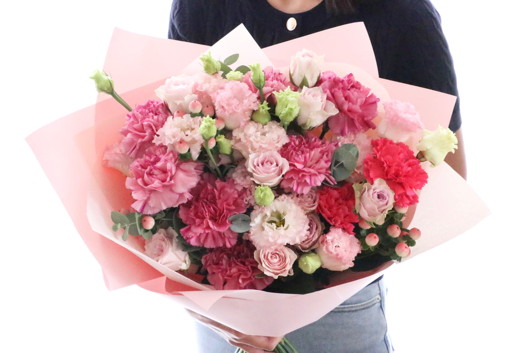 ピンク系の花束 15,000円
