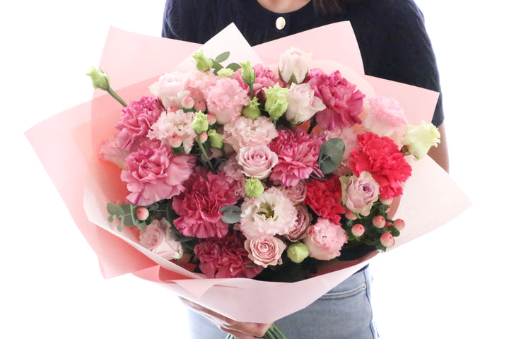 ピンク系の花束 15,000円