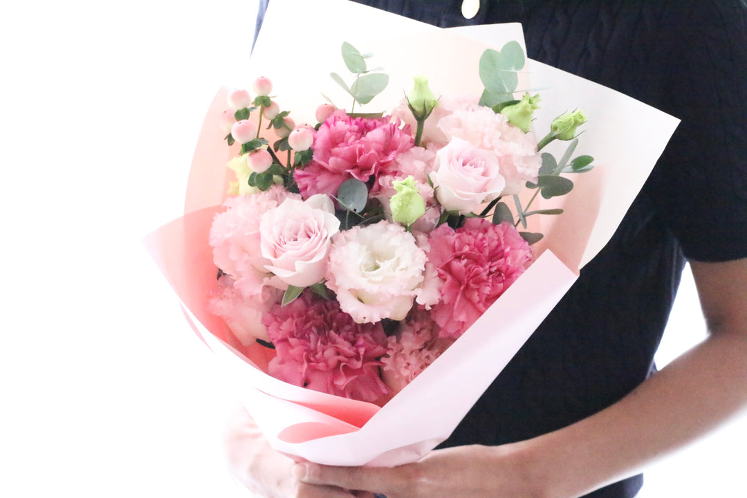 ピンク系の花束 5,000円