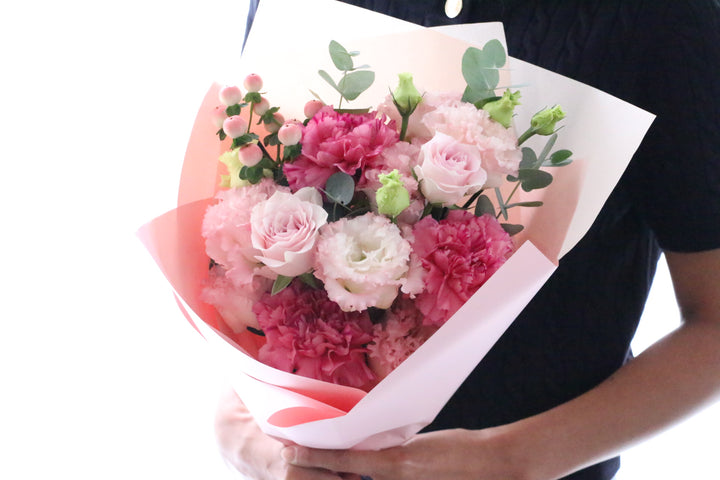 ピンク系の花束 5,000円