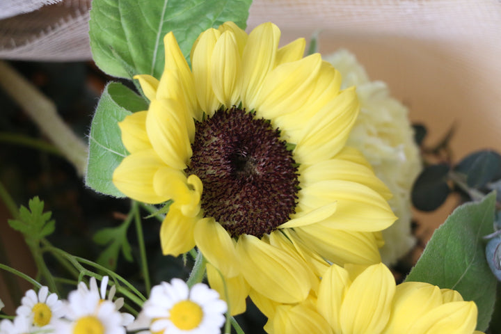 黄色のひまわりの花束 Sサイズ