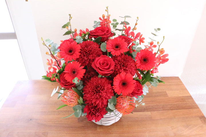 赤色のアレンジメント 15,000円