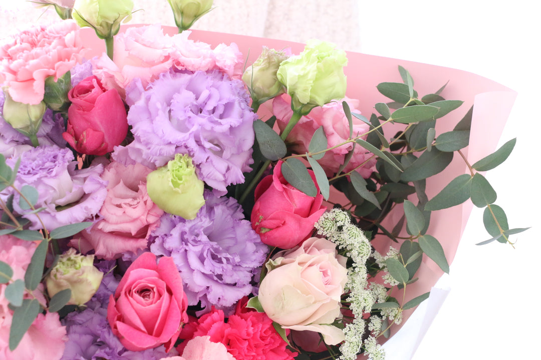 紫・ピンクの花束 12,000円