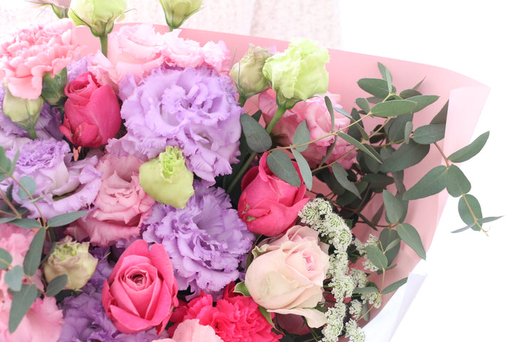 紫・ピンクの花束 12,000円