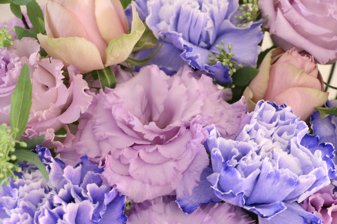 紫色のアレンジメント　9,000円