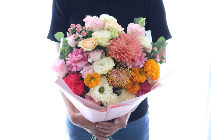 ピンク・黄色の花束 15,000円
