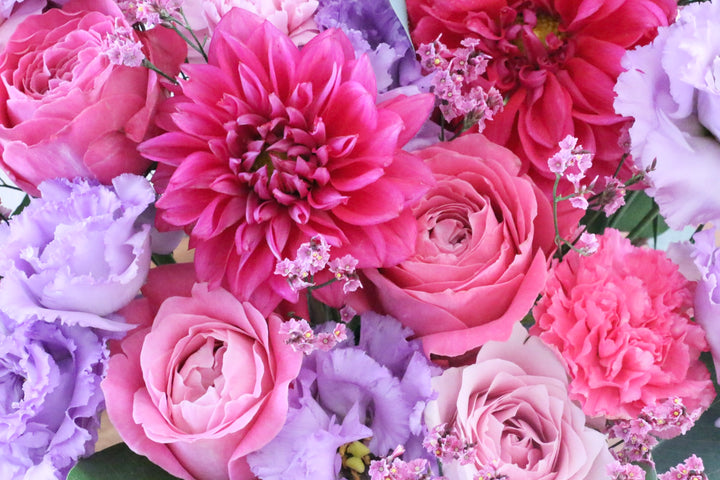 紫・ピンクのアレンジメント 12,000円