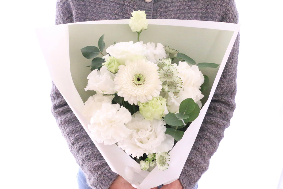 【供花】白色・グリーンのお供え花束 4,000円