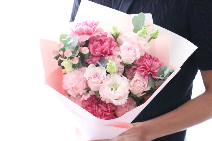 ピンク系の花束 6,000円