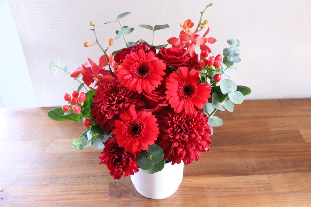 赤色のアレンジメント 6,000円