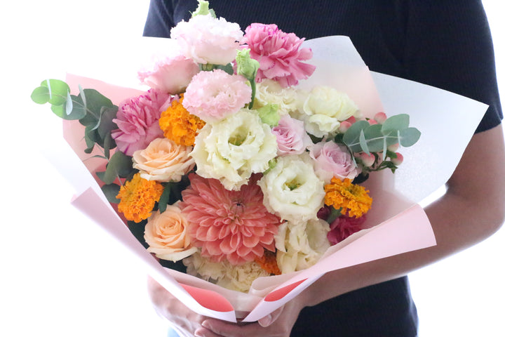 ピンク・黄色の花束  10,000円