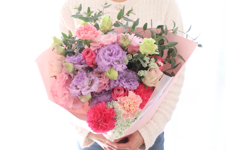 紫・ピンクの花束 10,000円