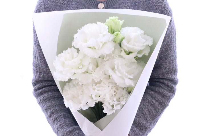 白いトルコキキョウの花束（3本）