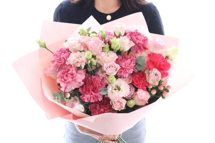 ピンク系の花束 15,000円