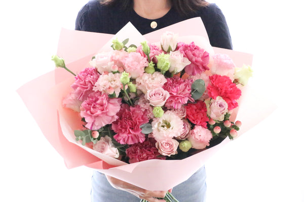 ピンク系の花束 15,000円