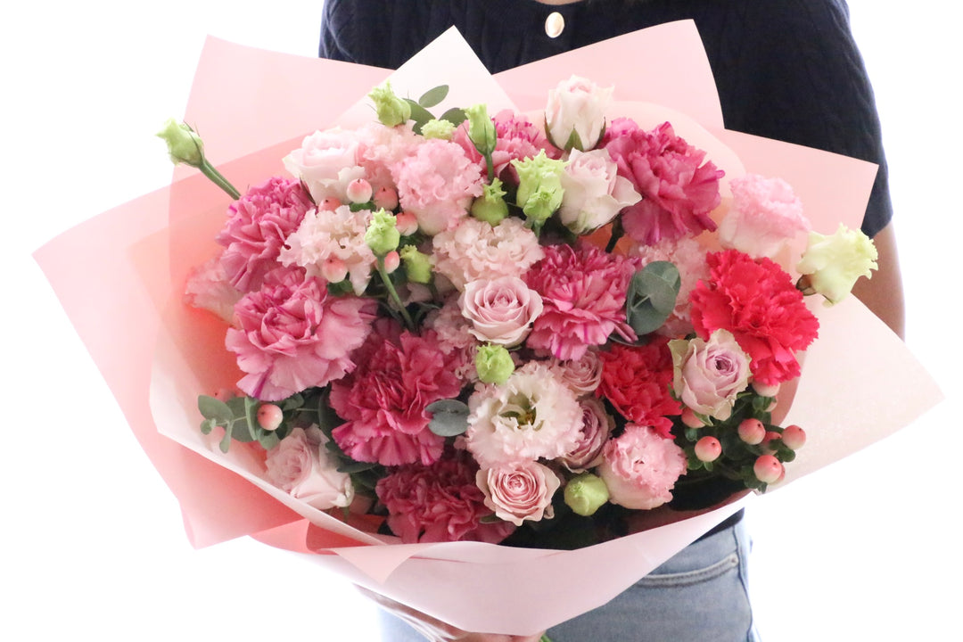 ピンク系の花束 15,000円