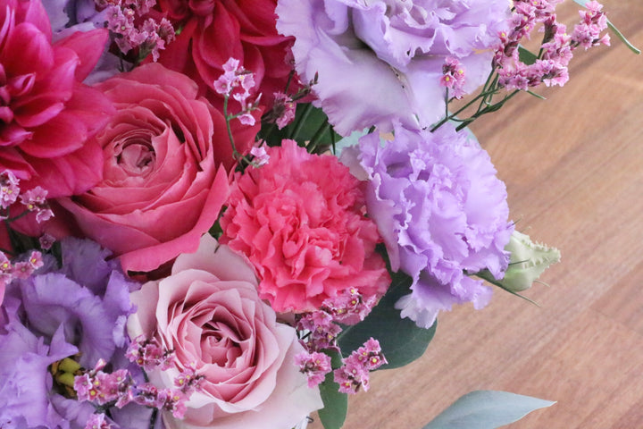 紫・ピンクのアレンジメント 12,000円